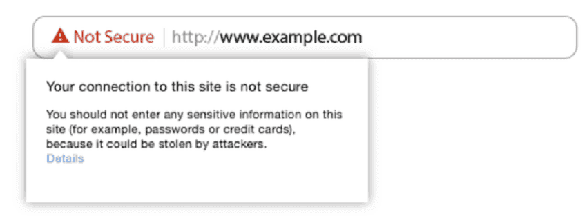 not secure ssl example