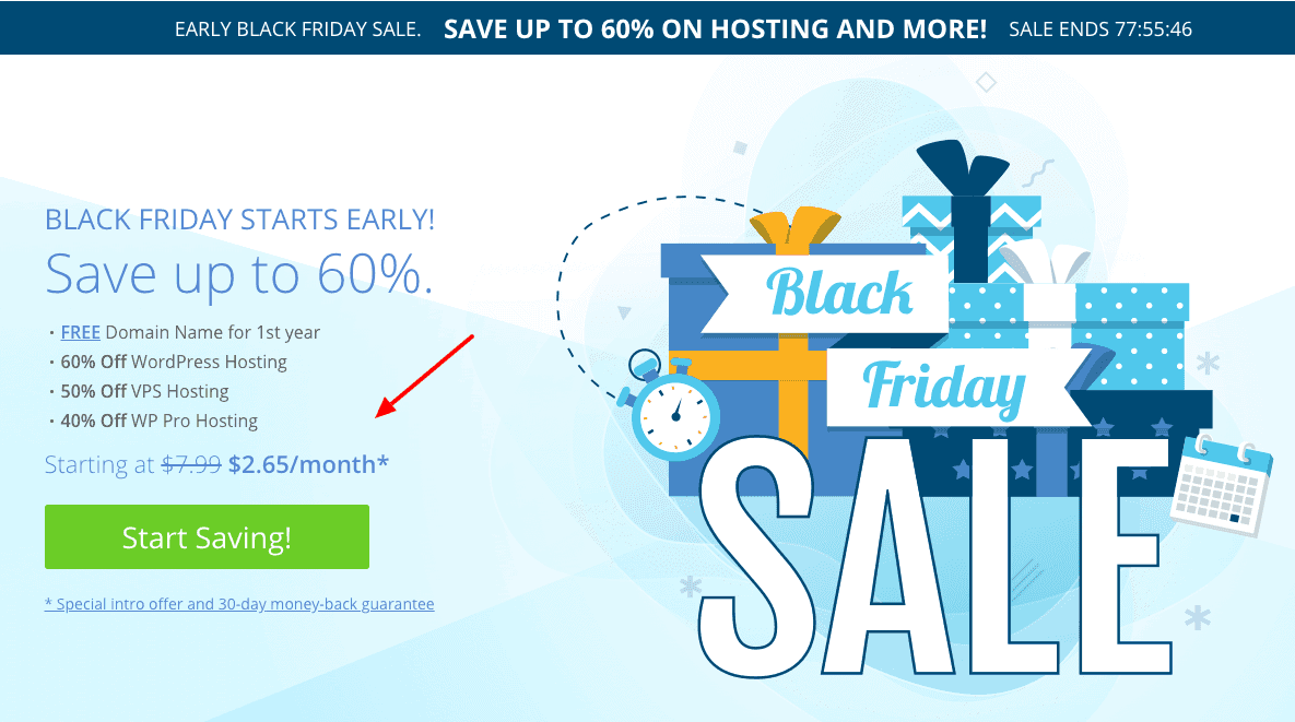 Bluehost Black Friday 2020 2 65 Mon 60 Off Live Deal Images, Photos, Reviews