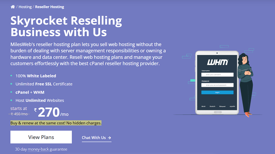 milesweb reseller hosting