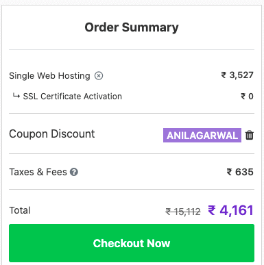 hostinger coupon applied