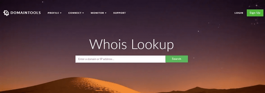 domaintools whois lookup