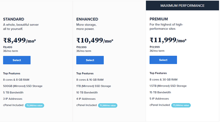Bluehost india dedicated hosting plans