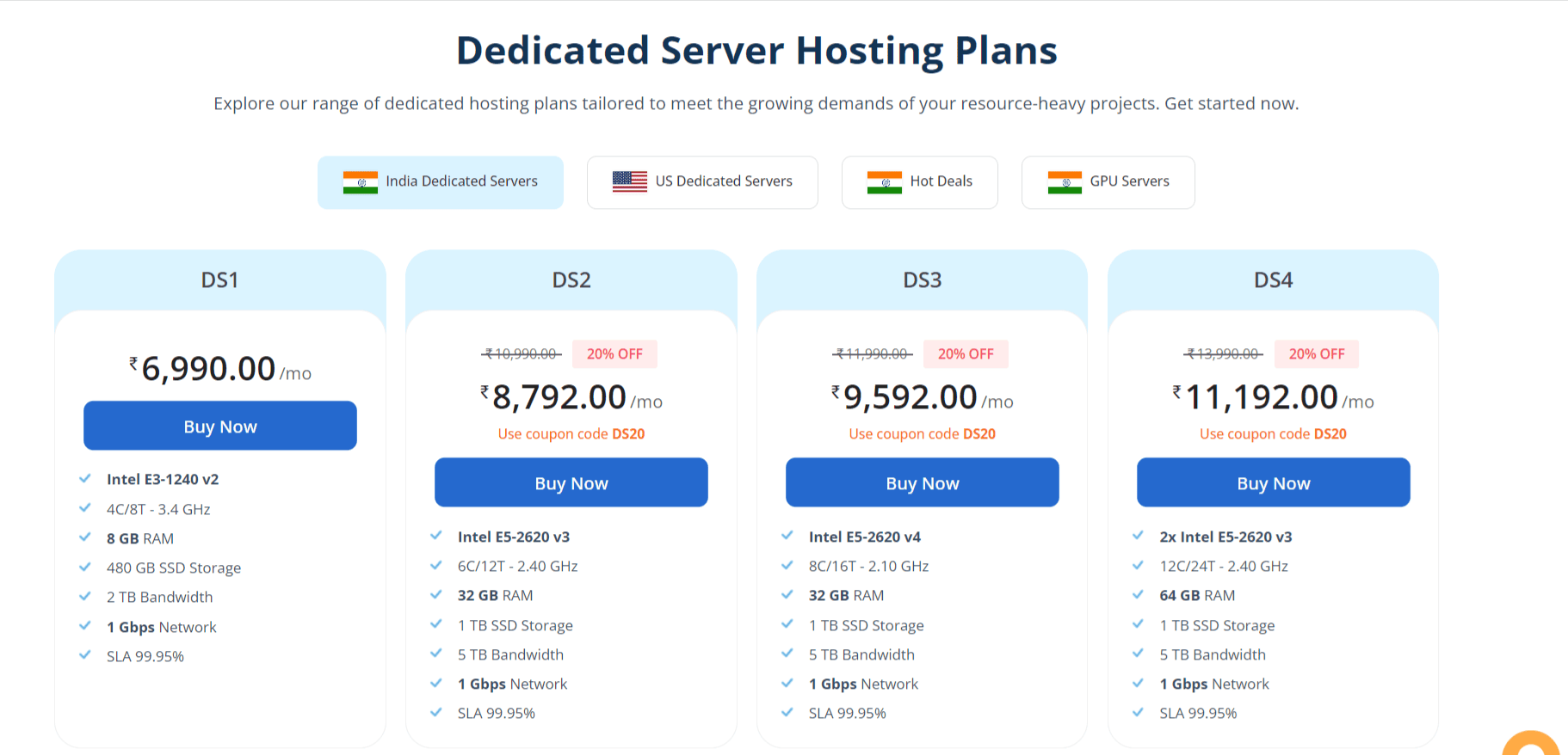 milesweb dedicated server hosting plans and pricing