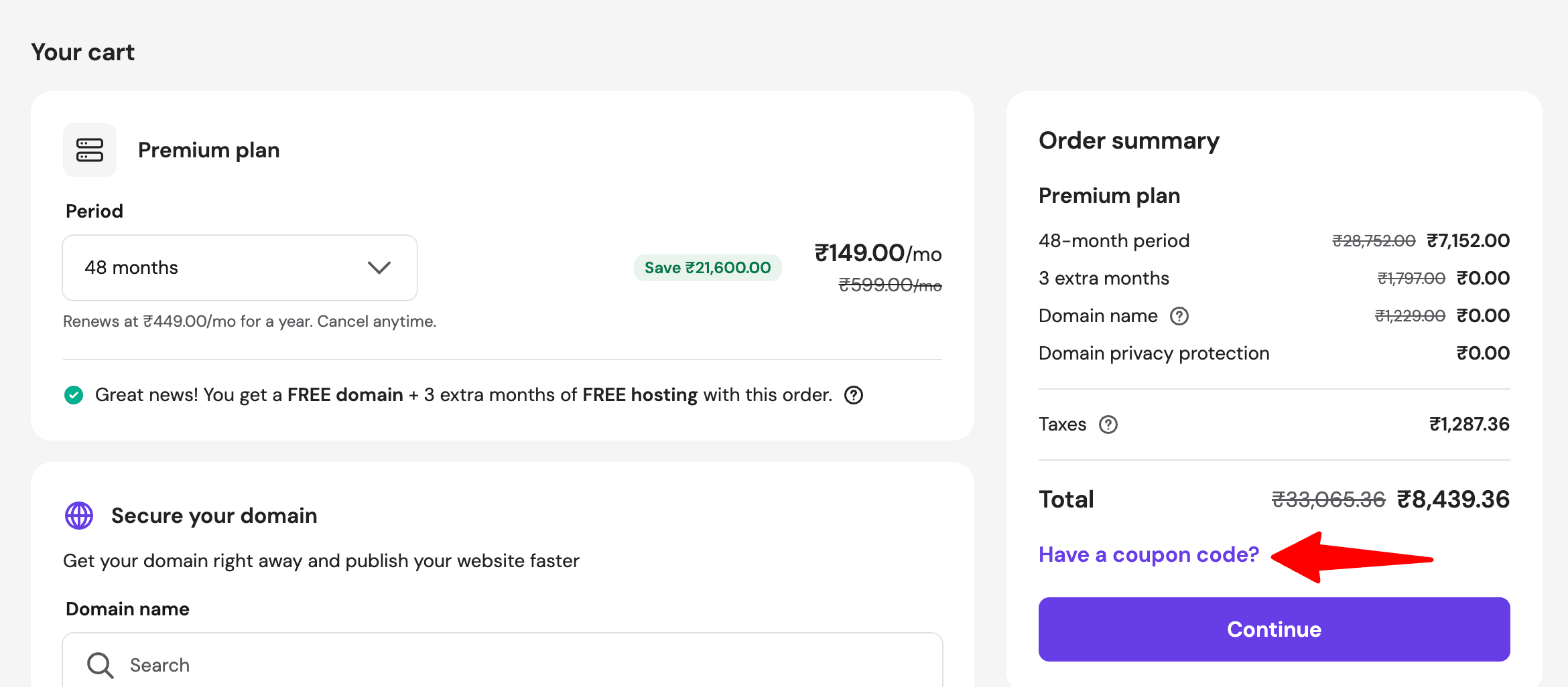 Hostinger Before coupon