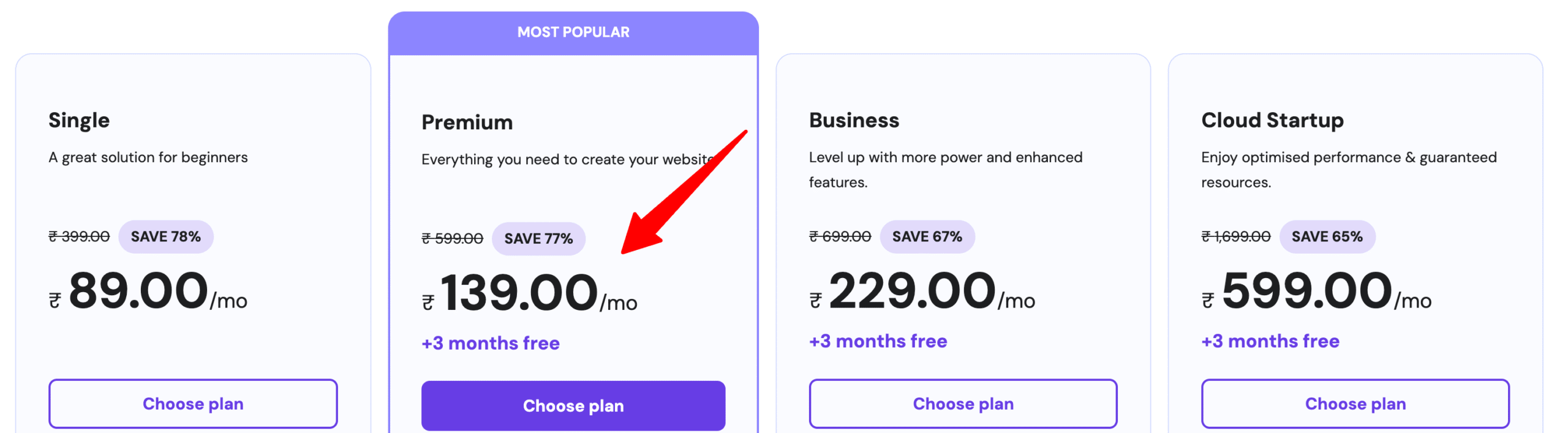 hostinger pricing before applying the hostinger coupon code